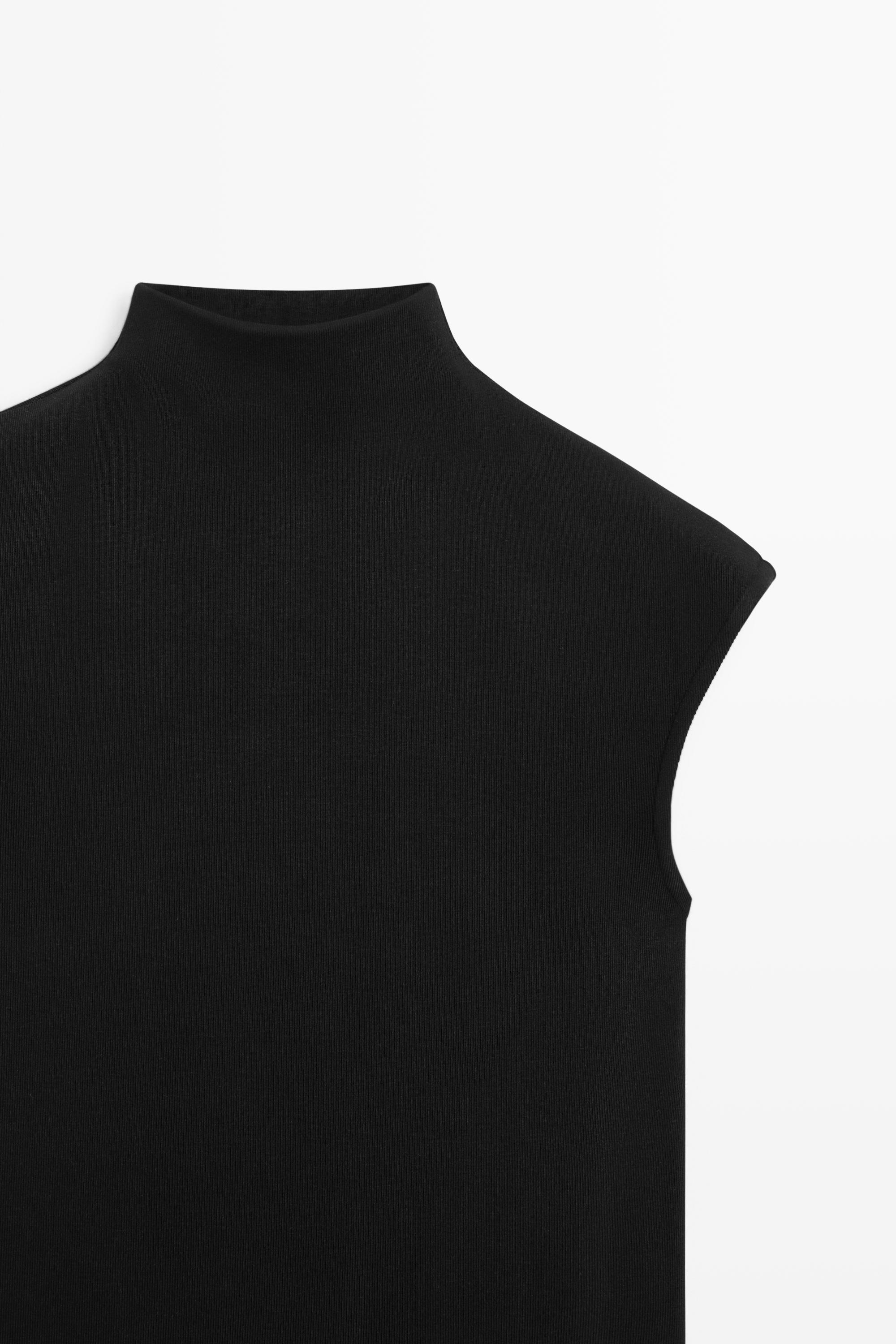 Funnel neck knit top